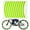 Fluorescent Yellow, variant on M Buder 10pcs Adhesive Reflective Tape Cycle Safety Warning Sticker Bike Reflector Tape Strip for Car Bicycle Motorcycle Scooter Wheel Rim Decoration Silver