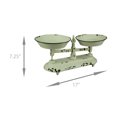 thumbnail image 4 of Distressed White Metal Vintage Balance Scale Plant Stand Decorative Tray, 4 of 4