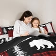 thumbnail image 4 of Homewish Jungle Wildlife Wolves 7pcs Bedding Comforter Set,Happy Camping Queen Bedding Sets,Cute Bear Paws Queen Sheet Sets For Boys Kids,Super Cozy Room Decor Reversible, 4 of 8