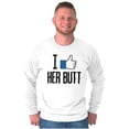 thumbnail image 4 of Funny Couples Matching Set Beard Butt Men's Long Sleeve Tee T Shirt Brisco Brands S, 4 of 7