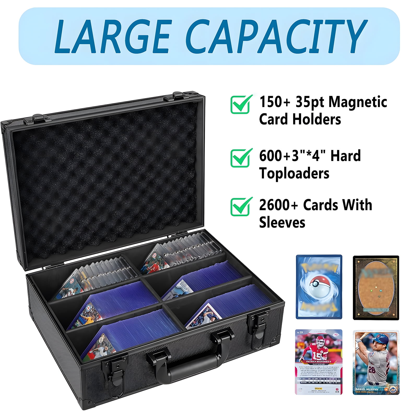 KiddiTouch Football Card Case, Card Storage Box for 3