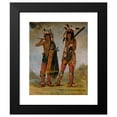 thumbnail image 2 of George Catlin 12x14 Black Modern Framed Museum Art Print Titled - Two Young Men (1835), 2 of 5