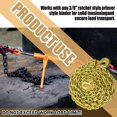 thumbnail image 2 of Cadena para carpetas de transporte FITHOIST G80 de 5/16 pulgadas x 15 pies | Cadena de remolque con ganchos de agarre tipo horquilla | Carga de trabajo segura de 4 900 libras | Cadena resistente para, 2 of 5
