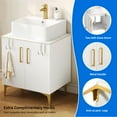 thumbnail image 4 of Uforic 24 Inch Bathroom Vanity with Countertop Sink Combo, Modern Bathroom Storage Cabinet with Drain, White and Gold, 4 of 6