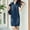 Denim, variant on Spring Tops for Women Sun Dresses for Women's Dress Fashion Short Sleeve Slim Lapel Distressed Dress Denim Dress