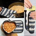 thumbnail image 5 of Yayeee Oven Mitts and Pot Holder Set of 2 Heat Resistant Kitchen Gloves Baking Hot Pad, Dark Sharks, 5 of 5