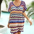 thumbnail image 2 of fatyb Women's Fashion Cover up Swimwear Summer V Neck Bikini Coverup Hollow out Loose Beach Dress, 2 of 5