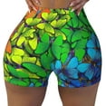 thumbnail image 2 of Vsdgher Rainbow Butterflies Workout Shorts for Women Seamless Soft Smooth Gym Yoga Scrunch Active Exercise Fitness Shorts-XX-Large, 2 of 8