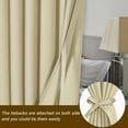 thumbnail image 3 of XWZO Sliding Door Curtains 100"W x 84"L, Grommet Privacy Room Divider for Bedroom Living Room, Extra Wide Thermal Blackout Curtains for Patio Sliding Glass Door, 1 Panel, Light Beige, 3 of 8