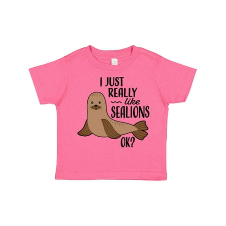 

Inktastic I Just Really Like Sea Lions Ok Gift Toddler Boy or Toddler Girl T-Shirt