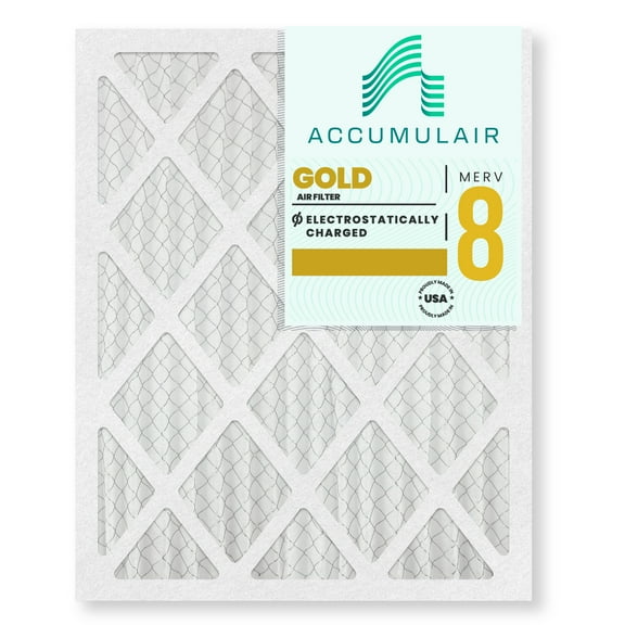 Accumulair Gold 16x16x1 MERV 8 Air Filter (4 Pack)