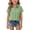 BD04_Light Green, variant on Resicozy Girls Button Down Linen Shirts for Kids Summer Short Sleeve Dress Shirts Uniform Blouse 3-13 Years White 130