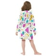 thumbnail image 7 of FORMRS Niños Bathrobe Unisex Hooded Robe Soft Plush Pajamas Sleepwear, Size 4-6T, Purple Abstract Shapes, 7 of 7