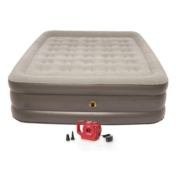 Coleman 18in Raised Air Mattress, with Rechargeable Pump, Queen