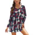 thumbnail image 1 of Pattern Circle Print Square Neck Dress Cute Loose Print Dresses Elegant Beach Party Dress, 1 of 5