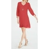 JM Collection Women's Tie-Sleeve Necklace Dress Red Size X-Large