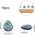 thumbnail image 2 of Abalone Shell/Paua Shell Beads teardrop Colorful 18x13x3mm Hole: 1mm, 2 of 6
