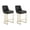 Black - PU, variant on Dayalane Counter Height Bar Stools Set of 2, Velvet Upholstered Kitchen Barstools with Back and Gold Base, 26 " Modern Elegant Island Chairs for Restaurant Bar Dining Room, Beige