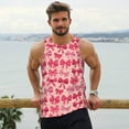 thumbnail image 6 of Pofeuu pink ribbon bows Print Men's Workout Tank Tops Sleeveless Muscle Gym Shirt Quick Dry -Medium, 6 of 7