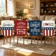 thumbnail image 5 of YiJuHui Independence Day Chair Covers Set of 4, Patriotic Chair Back Covers for Kitchen Dining Room Decor, July 4th Memorial Day Party Decorations, Washable Chair Covers for Home Holiday Celebration, 5 of 6