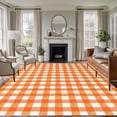 thumbnail image 2 of 5x7 Area Rugs for Living Room, Orange Non Slip Area Rugs for Kitchen Bedroom Entryway, Country French Rustic Buffalo Plaid Modern Art Washable Carpet Runner Rug Floor Mats for Bedroom Home Decor, 2 of 9