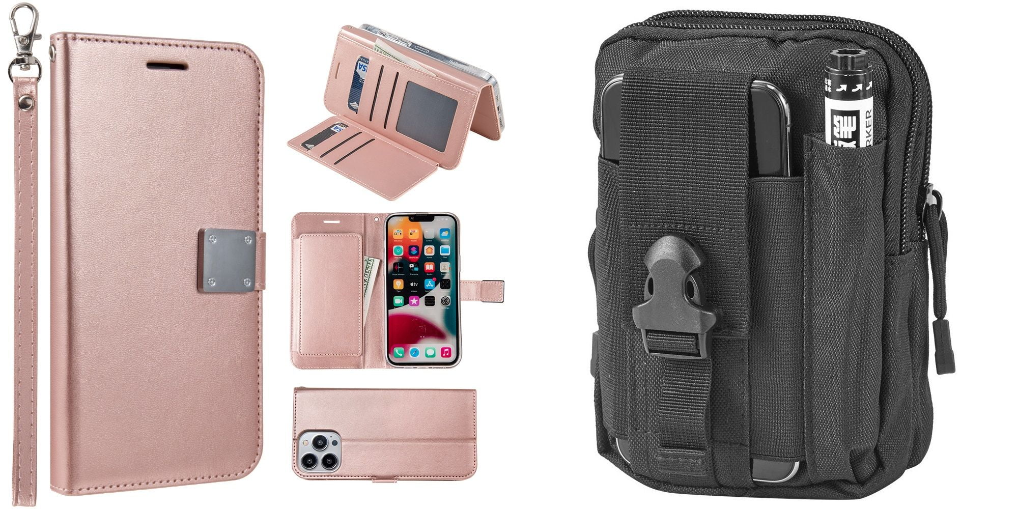 Bemz Pocket Clutch Wallet Case and Phone Pouch for iPhone 14 Pro Max