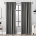thumbnail image 1 of Baker 100% Blackout Back Tab Curtain Panel 52" x 84" in Silver, 1 of 6