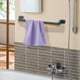 thumbnail image 5 of Organizador de soporte para pantuflas de baño montado en la pared para esquinas de espacios pequeños, pasillos convenientes para mantener limpio y Azul perfecl porta zapatillas, 5 of 7