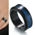 thumbnail image 5 of Ruanlalo Dragon Rotating Double Layer Stainless Steel Ring Men Punk Finger Jewelry Gift US 9, 5 of 6