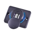 thumbnail image 3 of Sentmoon USB Car Charger Socket with LED Light 12V 24V Power Female Bus Boat RV Marine Charging Port Adapter Fast Charging for Smartphones Tablets GPS Electronic Accessories, 3 of 8