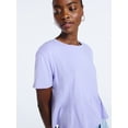 thumbnail image 4 of Scoop Women’s and Women's Plus Pleated Cropped Cotton Tee, Sizes XS-4X, 4 of 5