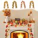 thumbnail image 1 of Xihbxyly Guirnalda de Hojas de Arce, Vibrante Decoración Otoñal, Poliéster Duradero, Ideal para Fiestas En Casa, Chimeneas, Navidad, Decoración Multiusos, 175 Cm de Largo, 1 Unidad., 1 of 6