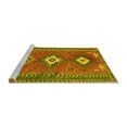 thumbnail image 2 of Ahgly Company Machine Washable Indoor Square Oriental Yellow Traditional Area Rugs, 8' Square, 2 of 4