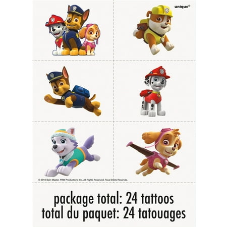 PAW Patrol Temporary Tattoos, 24ct (Best Barbed Wire Tattoo)