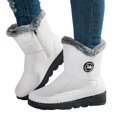 thumbnail image 5 of Water Mid Calf Winter Boots for Women with Warm Easy Side Zipper - Tread Cold Weather Outdoor Footwear, 5 of 9