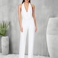 thumbnail image 6 of Ankishi Backless Jumpsuit for Women Deep V Sleeveless Sequin Wide Leg Pants Cowl Neck Rompers for Night Club, 6 of 7