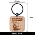 thumbnail image 2 of We Can Do It Rosie the Riveter Wearing a Mask Pandemic Encouragement Square Keychain Charm Tag - Engraved Wood, 2 of 6