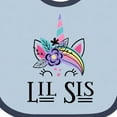 thumbnail image 4 of Inktastic Little Sister Unicorn Lil Sis Girls Baby Bib, 4 of 4