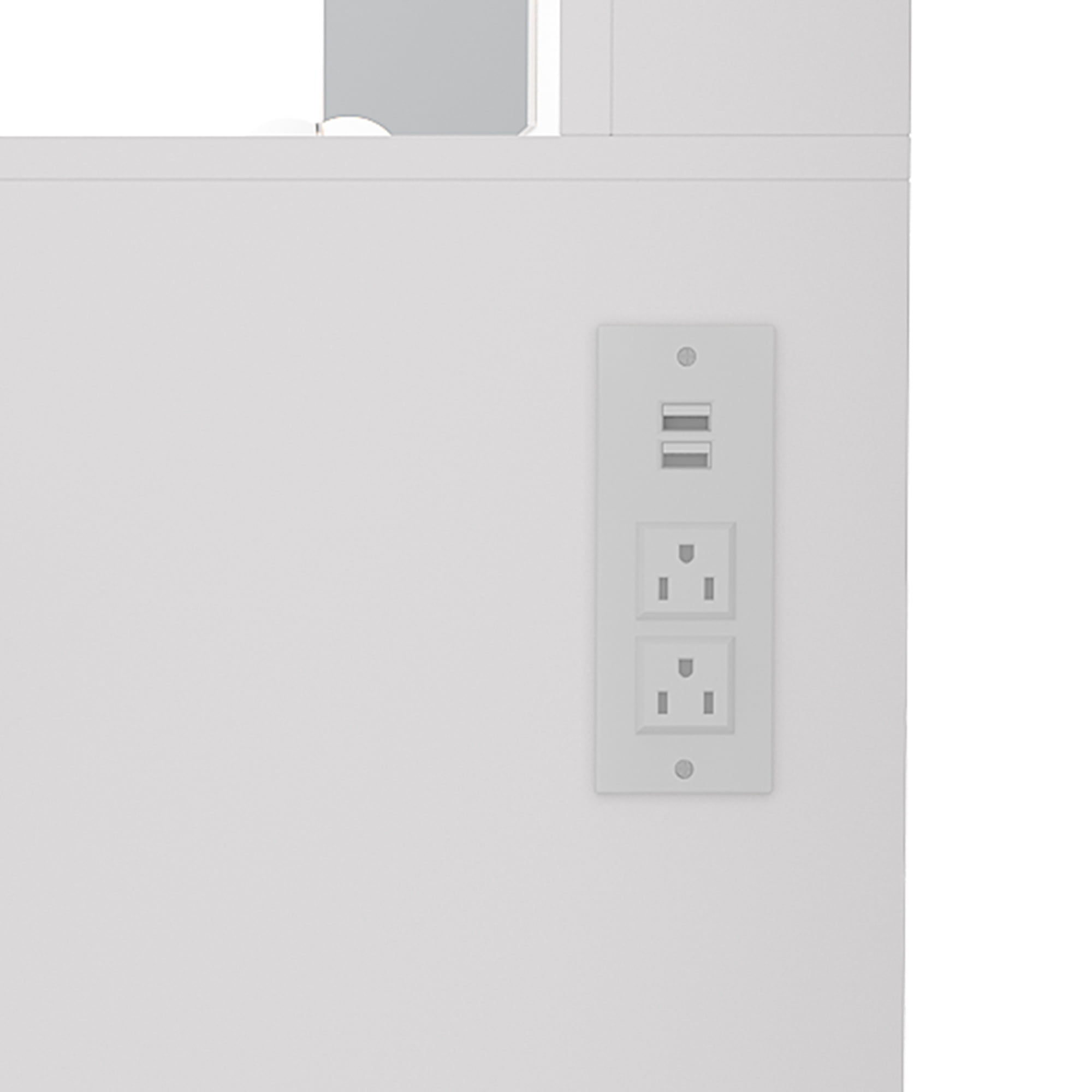 Uforic Adults Vanity Desk Set – Mirror, 3-Mode Lights, Charging Station, 11 Drawers & Bench in White
