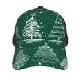 thumbnail image 3 of Zufioo Christmas Trees Print Mesh Baseball Cap, Adjustable Sport Travel Hat Accessory for Men and Women, 3 of 7