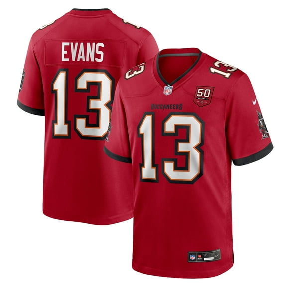 Men's Nike Mike Evans Red Tampa Bay Buccaneers 50th Season Team Game Jersey