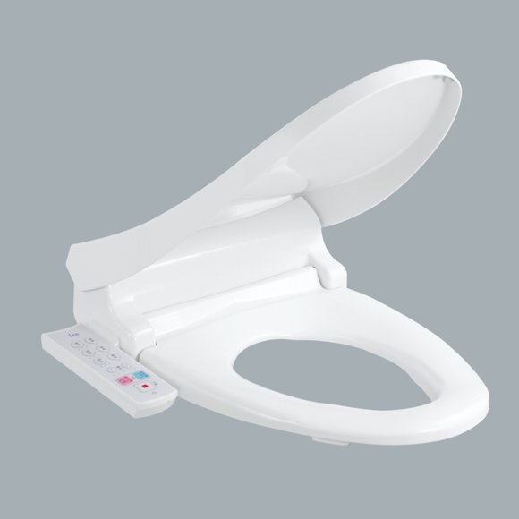 Super iWash Bidet Seat with Heated Seat/Water/Air Dryer and temperature selected - Round