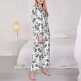 thumbnail image 3 of Fuzoiu Retro Rooster Print Women's Long-Sleeved Pajama,Lounge Button Down Nightwear,Womens Notch Collar Pajama Set-Medium, 3 of 7