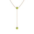 thumbnail image 1 of Angara Collier Péridot Naturel - Collier Style Lariat Péridot Rond 1.1 ct en Or Rose 14K pour Femmes, 1 of 8