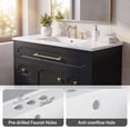 thumbnail image 6 of Homall 36'' Bathroom Vanity with Ceramic Sink, Freestanding Bathroom Cabinet with 5 Drawers & 1 Door, Modern Bathroom Vanity, Black, 6 of 8