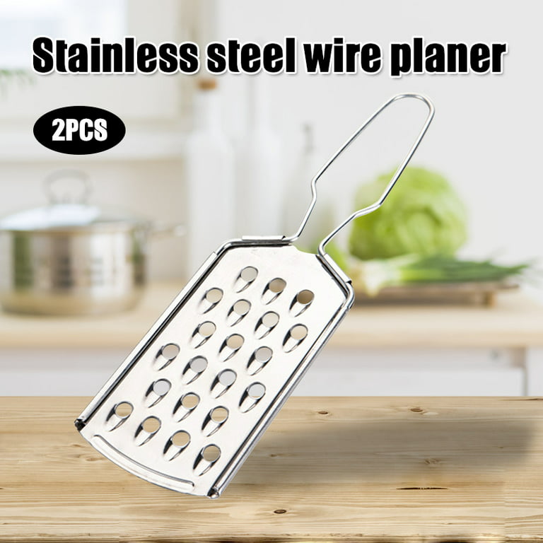 2pcs Portable Stainless Steel Grater Household Potato Shredder
