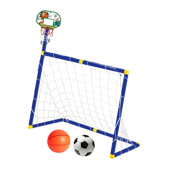 Aro de Baloncesto con Portería de Fútbol Strade Fareast Limited Tablero Compacto 2 en 1 Verde