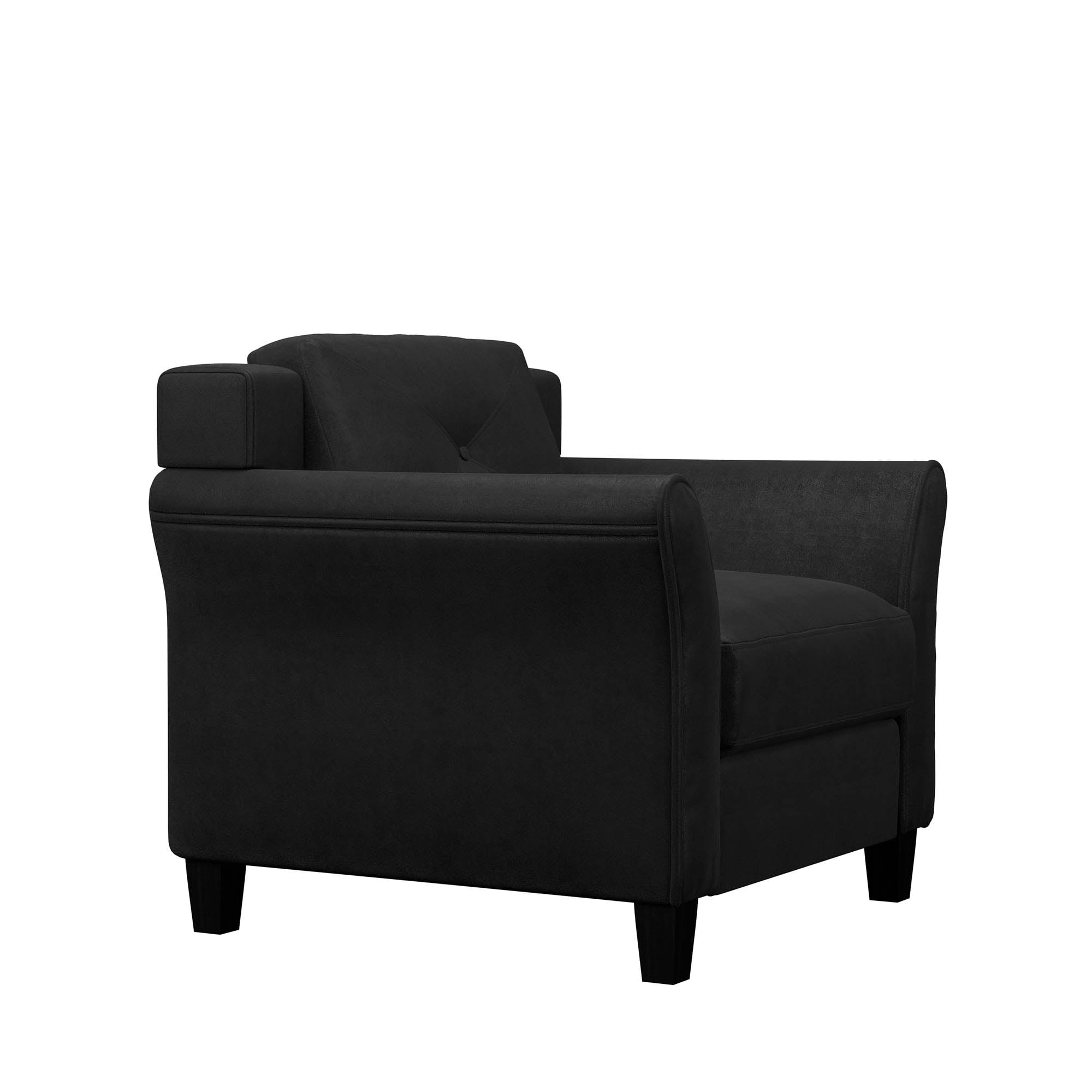Lifestyle Solutions Taryn Club Chair, Black Fabric