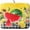 Summer Melon, variant on Eucalyptus Fall Dish Drying Mat 18x24 Inches, Autumn Harvest Orange Green Watercolor Leaves Large Absorbent Tableware Dishes Pad Rack Drainer Mat for Kitchen Counter
