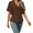 Coffee, variant on Zynoxe Summer Tops for Women Solid Color V-neck Ruffled Sleeve Button Blouses Slim Fit Ventilate Casual Business Work Fashion Clothing Coffee S